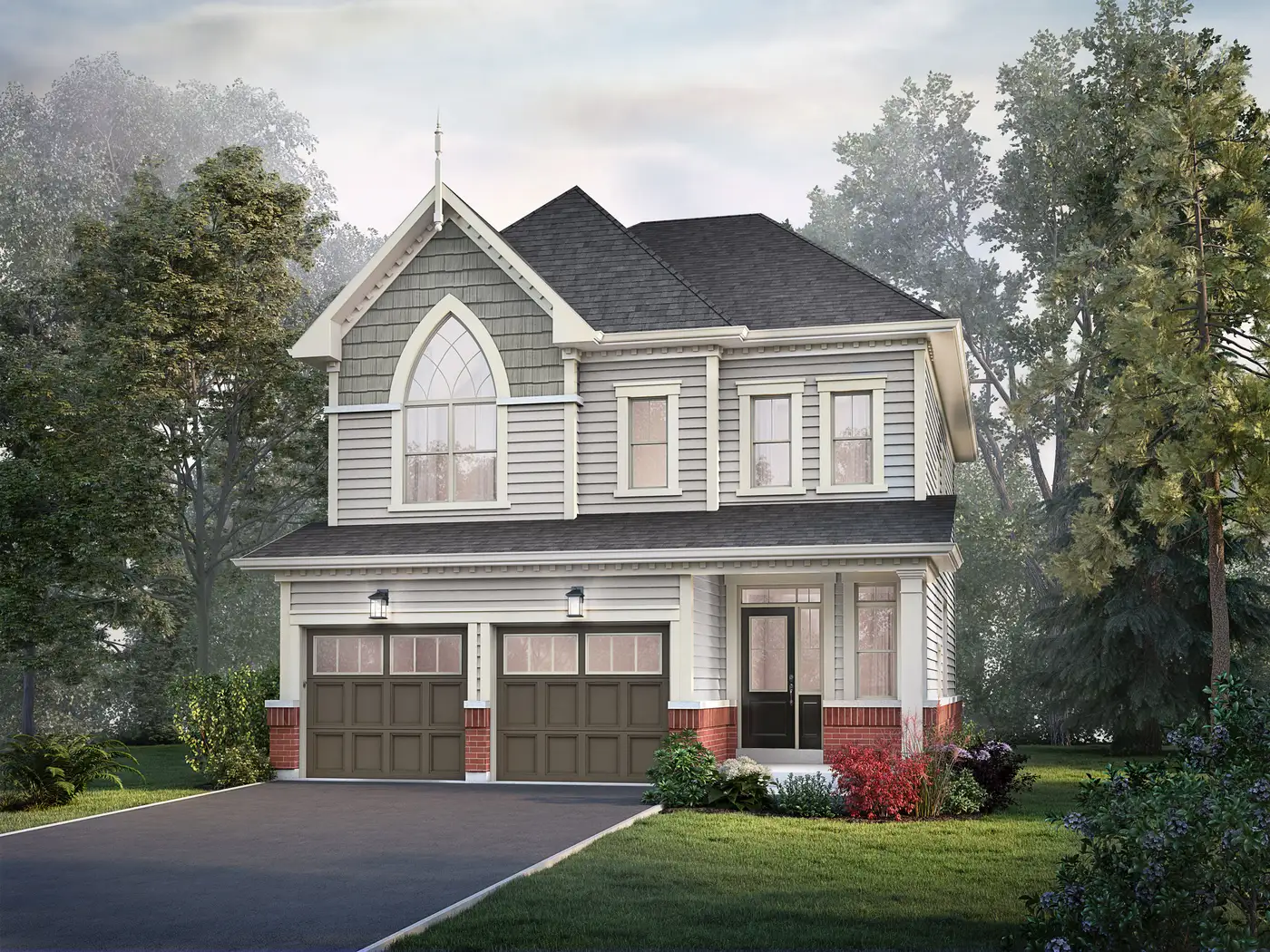 Rendering of The Alder 36' single detached home, Elevation A