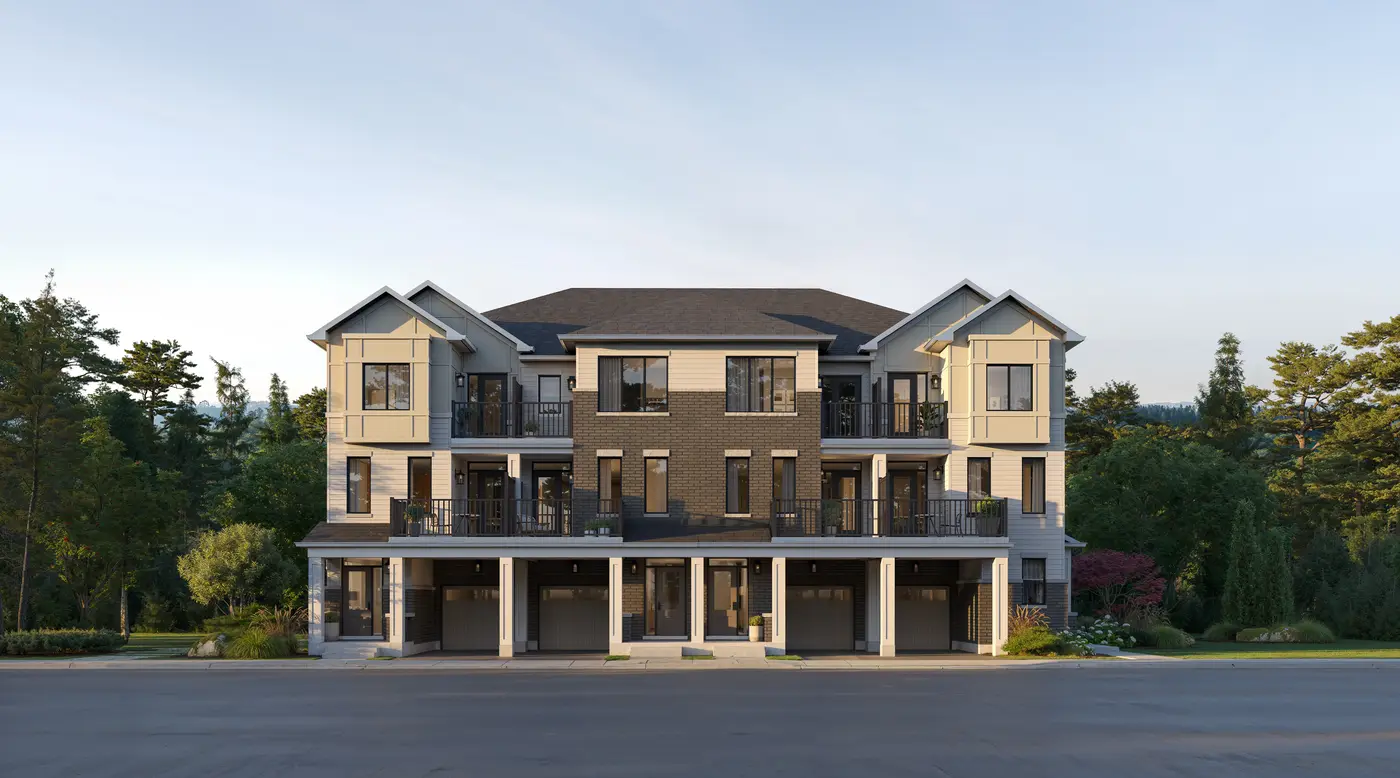 Rendering of Ashford Towns townhomes, Elevation A